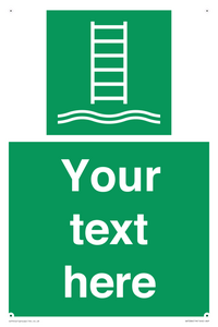 Custom sign safe condition Embarkation ladder